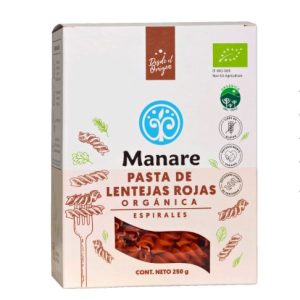 Espirales de Lentejas Rojas orgánicas Manare