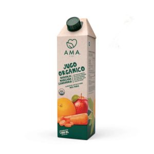 Jugo orgánico manzana, naranja y zanahoria Ama-Time